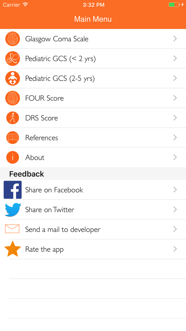 Main menu